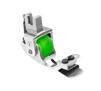 YIXANNX Pied-de-biche pour machine à coudre - Pièce de rechange compatible avec de nombreux modèles professionnels - Accessoire pour ourlet roulé, Roue en caoutchouc vert, 6 x 3.5 cm