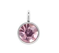 YIXANNX Pierre de naissance strass cristal argent mode fabrication de bijoux bricolage boucle d'oreille porte-clés faveurs pendentifs femmes anniversaire, violet clair