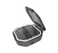 YIXANNX Pilulier Multifonctionnel de Voyage et d'extérieur conçu pour Organiser et protéger Vos médicaments Quotidiens. Petit pilulier de Poche, Gris, Carré