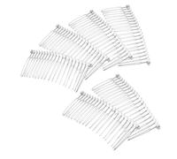 YIXANNX Pinces à cheveux vierges uniques, peigne latéral ornant les voiles de mariée avec des cristaux des perles. Chaque dent est bouclée et torsadée. Accessoires pour la création de bijoux