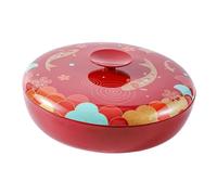 YIXANNX Plateau à fruits secs polyvalent, plateau apéritif, tournant pour bonbons et amuse-gueules avec couvercle, indispensable pour recevoir avec élégance, décoration pour le Nouvel An chinois,