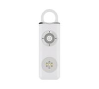 YIXANNX Porte-clés d'alarme de défense, de Charge Type C, ABS avec Batterie, Accessoire sécurité, Ensemble défense pour Femmes , Blanc