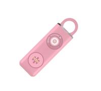 YIXANNX Porte-clés d'alarme de défense, de Charge Type C, ABS avec Batterie, Accessoire sécurité, Ensemble défense pour Femmes , Rose