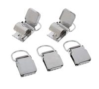 YIXANNX Porte-jouets élégant avec pinces à bavoir, pinces à moufles en acier inoxydable et 5 options de bretelles. sangles en acier inoxydable pour moufles.