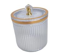 YIXANNX Pot Porte-tampons démaquillants, Distributeur de cosmétiques Anti-poussière, Solution de Rangement compacte avec Couvercle Anti-poussière, Organisateur Maquillage pour Salle Bain