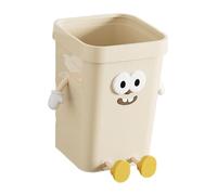 YIXANNX Poubelle Amusante et élégante, Corbeille à Papier créative, Poubelle Ouverte pour la Maison et Le Bureau, décorative et Fonctionnelle à Ouverture supérieure, Beige, Petite séance