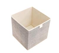 YIXANNX Poubelle Rangement Organisateur vêtements Panier tiroir carré Organisation boîtes Pliant Multifonctionnel Universel Maison, Beige, 30 * 30 * 30cm (29L), 27L