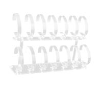 YIXANNX Présentoir à bijoux et montres-bracelets, support pour montres, vitrine, présentoir pour vente au détail, solution d'affichage élégante et lumineuse, en acrylique, 2 niveaux