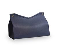 YIXANNX Sac de rangement de tissu en cuir PU en forme V support réutilisable boîte conteneur serviette Style rétro pour voitures bureau salle bain, Bleu