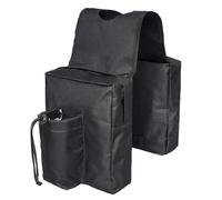 YIXANNX Sacoche de Multifonction pour vélo avec Compartiments zippés, Rangement organisé, robustesse et durabilité. Grande capacité. Poche extérieure Isotherme pouvant, Noir, 21 x 28 x 26 cm