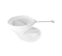 YIXANNX Sacs à lait végétal, sacs en tissu, étamines, filtres avec poignée, filtration facile, expérience gourmande pour café et thé, filtre alimentaire réutilisable à mailles fines, Blanc, M