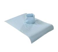 YIXANNX Serviette de massage professionnelle pour salon de beauté avec trou à rayures couvre-lit oreiller coton serviettes cosmétiques hôtel confortable, Bleu