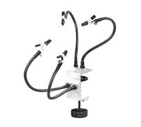YIXANNX Soudage simplifié grâce à l'outil de soudage Third Hand : support de circuit imprimé avec pince et bras réglables. 1. Base en aluminium. Support circuit imprimé en alliage d'aluminium avec