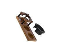 YIXANNX Station de tassement pour café, bar à café, support en bois robuste avec porte-filtres réglables en hauteur et outil de tassage inclus, Couleur du journal, rectangle