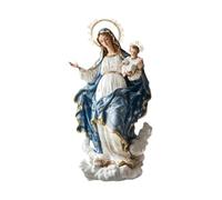 YIXANNX Statue de Noël de la Vierge Marie avec l'enfant Jésus, Sculpture Unique à Poser sur Une Table. Figurine de la Vierge Marie, Cadeau de Noël.