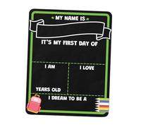 YIXANNX Tableau noir en bois double face, accessoire photo pour la rentrée scolaire : panneau amusant pour les enfants, décoration réutilisable, accessoire photo pour le premier jour d'école