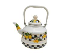 YIXANNX Théière turque en émail citron résistant, idéale pour servir thé et café chauds lors de vos réceptions entre amis. Son design élégant s'accorde parfaitement avec votre décoration, 1.1 L