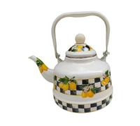 YIXANNX Théière turque en émail citron résistant, idéale pour servir thé et café chauds lors de vos réceptions entre amis. Son design élégant s'accorde parfaitement avec votre décoration, 2.5 L