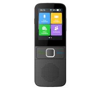 YIXANNX Traducteur de langue portable Rechargeable bidirectionnel vocal précis Mini interprète équipement de vacances Portable, Le noir