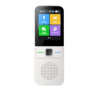 YIXANNX Traducteur de langue portable Rechargeable bidirectionnel vocal précis Mini interprète équipement de vacances Portable, blanche