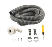 YIXANNX Tuyau de Pompe de cale Marine Professionnelle avec kit d'installation de plomberie de 1-1/8 Pouce. Drainage de Bateau sans Joint et coude à 90 degrés permettant Un, Blanc