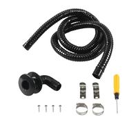 YIXANNX Tuyau de Pompe de cale Marine Professionnelle avec kit d'installation de plomberie de 1-1/8 Pouce. Drainage de Bateau sans Joint et coude à 90 degrés permettant Un, Noir