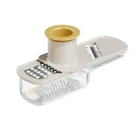 YIXANNX Utilisation de lames en acier inoxydable pour trancher Préparation facile des aliments simplifiée avec mini-trancheuse à ail Lames en acier, beige