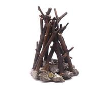YIXANNX Veilleuse de feu de camp avec branche d'arbre à LED style pierre, lampe à flamme de charge trois modes, idéale pour une utilisation en intérieur, petite taille