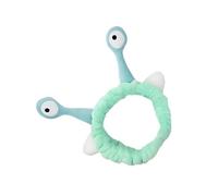 YIXANNX Yeux d'escargot oreilles en peluche bandeau robuste Durable léger et Adorable pratique et pratique lavage visage bandeau, vert clair