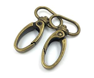 YIXI-SBest Lot de 15 fermoirs mousquetons ovales pivotants de 20 mm de diamètre intérieur pour sangle, portail, mousqueton, crochets pivotants tendance (1,9 cm, laiton antique)