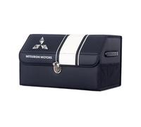YIXIEDING Organisateur de Coffre en Cuir, pour Mitsubishi Lancer Evolution X 2007 2008 2009 2010 2011, Boîte de Rangement Étanche, Pliable, Fond Antidérapant, Plusieurs Compartiments Sac pour Coffre