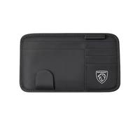 YIXIEDING Organisateur de Pare-Soleil de Voiture pour Peugeot 106 2000 2001 2002 2003, Support Lunettes pour Voiture, Pochette de Rangement en Cuir pour Cartes,Black2