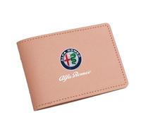 YIXIEDING Porte Permis de Conduire pour Alfa Romeo 159 2005 2006 2007 2008 2009 2010 2011, en Cuir, Étui Protection Carte Grise, Assurance, Cartes de Crédit, Petit Étui pour Cartes,Pink