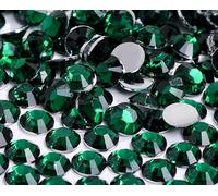 Yixinly 3000 Pcs SS20 5 mm Strass, Strass a Coller Pierre Ronde en Cristal pour les Ongles, le Bricolage, les Vêtements, les Coques de Téléphone Portable, les Chaussures, les sacs (Vert Paon)