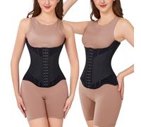 Yixinly Corset Minceur Femme Ventre Plat Ceinture Gainante en Forme de U Post Partum Serre Taille Body Sculptant Abdominal Noir (L)