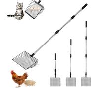 Yixinly Pelle à déjections de poulet - Extensible - En alliage d'aluminium - Réglable - Accessoire de poulet - Convient pour nettoyer les excréments de chat et de poulet