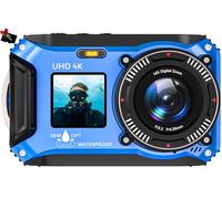 Yixinxin Appareil photo numérique 4K 64 MP 33FT UHD Appareil photo sous-marin avec carte de 32 Go Double écran Appareil photo flottant compact étanche à la poussière Mise au point automatique Appareil