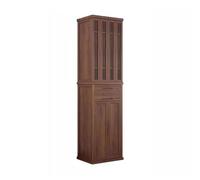 yixinzi-2024 Autel de Bouddha Armoire à encens Pliante de Style Chinois, Meuble sur Pied en Noyer Noir, Style sanctuaire de Bouddha Table Bouddhiste(Petit)