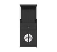 yixinzi-2024 Autel de Bouddha Nouvelle Armoire d'offrande Shentai en Bois Zen de Style Chinois, avec Porte, Table d'offrande de Richesse Debout Table Bouddhiste(Noir)