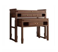 yixinzi-2024 Autel de Bouddha Table combinée en Noyer Noir avec encensoir de Style Chinois Table Bouddhiste