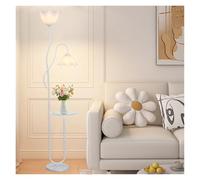 yixinzi-2024 Feux Debout Lampadaire avec Plateau, Lampes de Lecture sur Pied for la Maison, Lampe Haute for Le Salon Qui s'intègre dans Une décoration de pièce Moderne(Blanc)