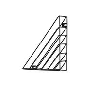 yixinzi-2024 Porte-Documents de Bureau Support de Rangement Mural en Fer Forme géométrique for Magazines, Panier décoratif for la Maison(Noir)