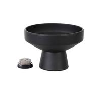 yixinzi-2024 Soucoupe pour Plantes Soucoupe décorative à Pieds Hauts for compositions Florales avec Porte-Aiguilles en Acier Inoxydable(Noir)