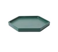 yixinzi-2024 Soucoupe pour Plantes Soucoupe hexagonale en céramique for Plantes, for Balcon, Salon, bac d'égouttage for jardinière(Green,Petit)