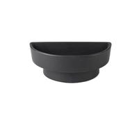 yixinzi-2024 Soucoupe pour Plantes Soucoupe Semi-Circulaire à Base Haute for compositions Florales, Plateau égouttoir en céramique for Bureau(Noir)