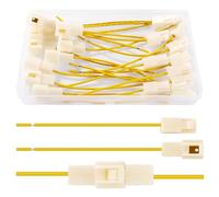 YIXISI 10 Paires 6.3mm 1 Broches Automobile Connecteur, Connecteur de Électrique Mâle et Femelle avec Câble 100 mm 18 AWG, pour Moto, Vélo, Voiture, Bateau