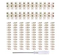 YIXISI 10 Pièces Bornes a Vis Double Rangée, 3A Barrette Connexion Bornier Electrique, Double Rangée de Connecteurs de Fil de Connecteur de Position 12, avec Tournevis, pour Fils de Raccordement