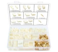 YIXISI 192 Pièces 6.3mm Automobile Connecteur Kit,1 2 3 4 6 8 9 Broches de Fil Électrique Connecteur et Femelles Sertir Cosse Assortiment, pour Moto, Voiture, Camion, Scooter, Bateaux Électrique