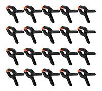 YIXISI 20 Pièces 5.1cm Pince à Ressort, Jeu de Pince à Ressort Plastique, Pinces à Ressort en Plastique Noir en Nylon, pour Projets de Bricolage, Studios Photo, Arrière-Plan Photo
