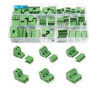 YIXISI 25 Paires PCB Connecteurs de Bornier à Vis, 5.08 mm Pas 2 Broches / 3 Broches / 4 Broches à Enficher Terminal Block, pour Circuit Imprimé (Angle Droit)